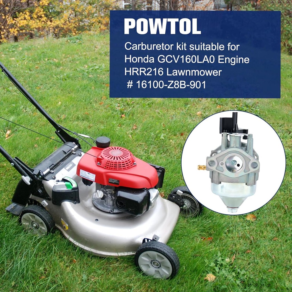 Powtol 16100-Z8B-901 คาร์บูเรเตอร์ (BB76A A) สําหรับ Honda GCV160 GCV160LAO S3B NH1 GCV160LA1 S3B GC