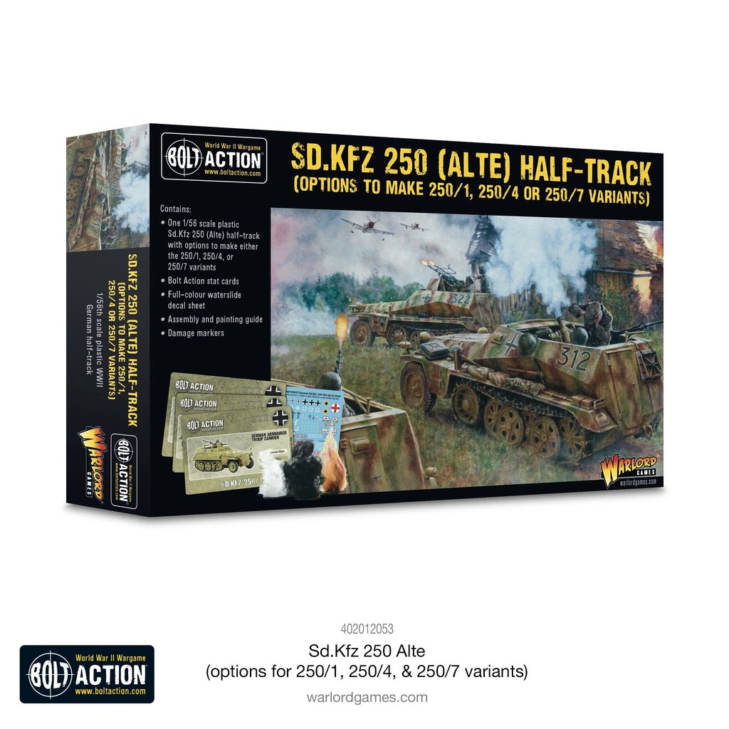 (WARLORD GAMES) German Sd.Kfz 250 Alte (Options for 250/1, 250/4 & 250/7)