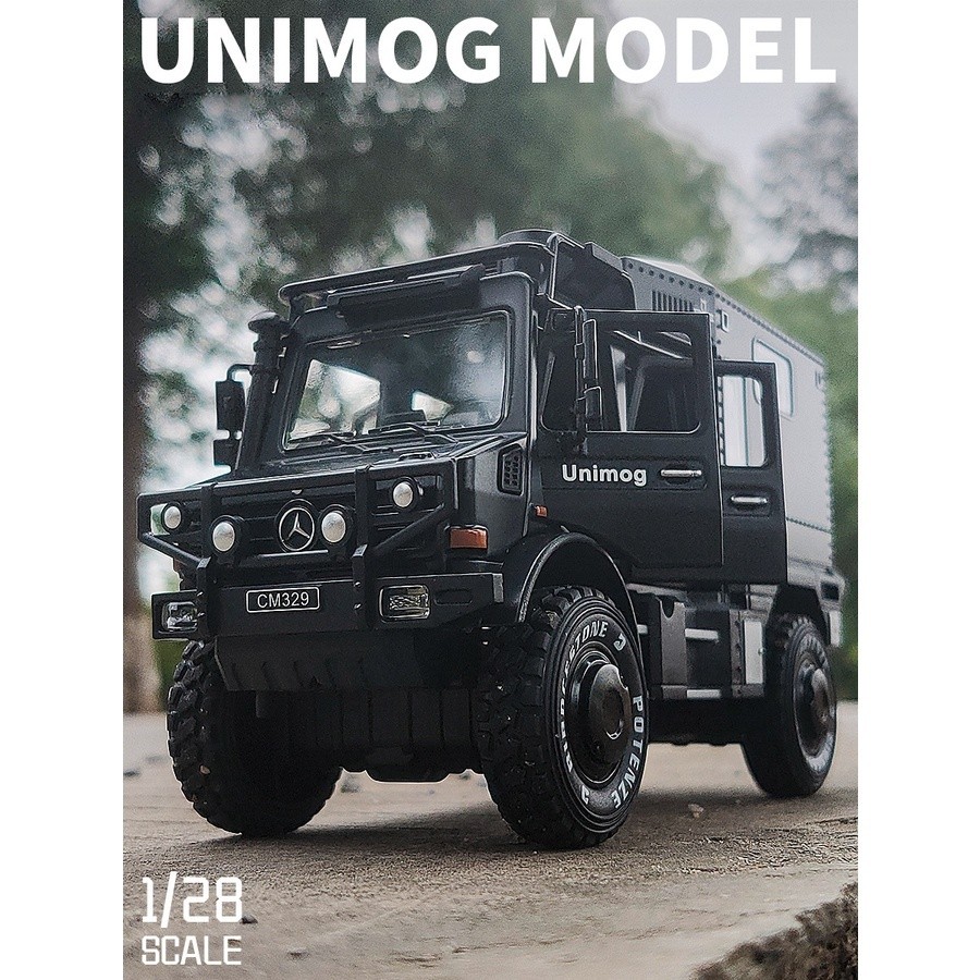 รถDiecast 1:28 Mercedes Benz Unimog U5000 Motorhome รถหุ้มเกราะรุ่นรถโลหะผสมDiecastรถของเล่น