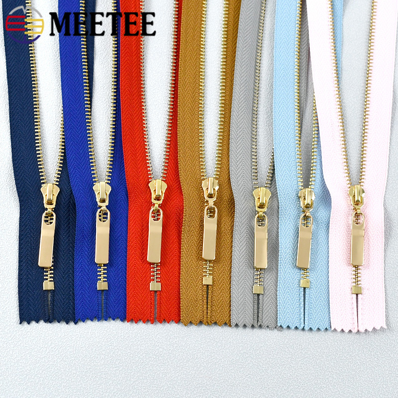 5 ชิ้น 3 # 15/18/20/25/30 ซม.ซิปโลหะ Close-End Zip สําหรับเสื้อผ้ากระเป๋า DIY ซ่อมอุปกรณ์เย็บผ้า