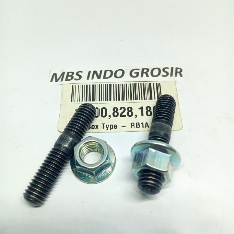 TANEM M8 x 40 BOLTS 12 DOUBLE THREAD GEAR BOLTS UNIVERSAL EXHAUST BOLTS 12 TANEM HDX BOLTS