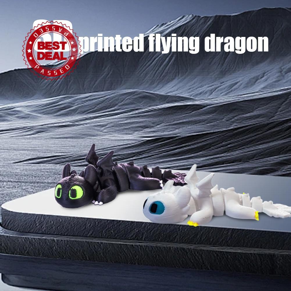 Gravity 3d Printing Toothless Dragon Trainer Flying Decorative Dragon Movable Joint Wings V4e7