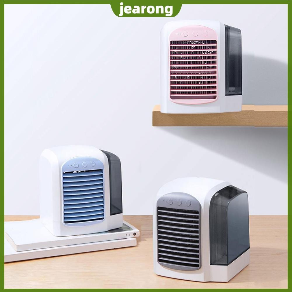 Water-Cooled Personal Mini Air Cooler Humidifier Mini 3 Gear Portable Air Chiller 380ml ถังสําหรับห้