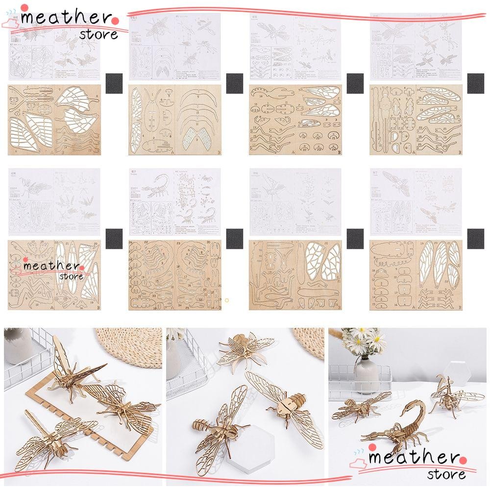 MEATHERSTORE Montessori Puzzle คุณภาพสูง 8 รูปแบบปริศนาไม้ทํามือ