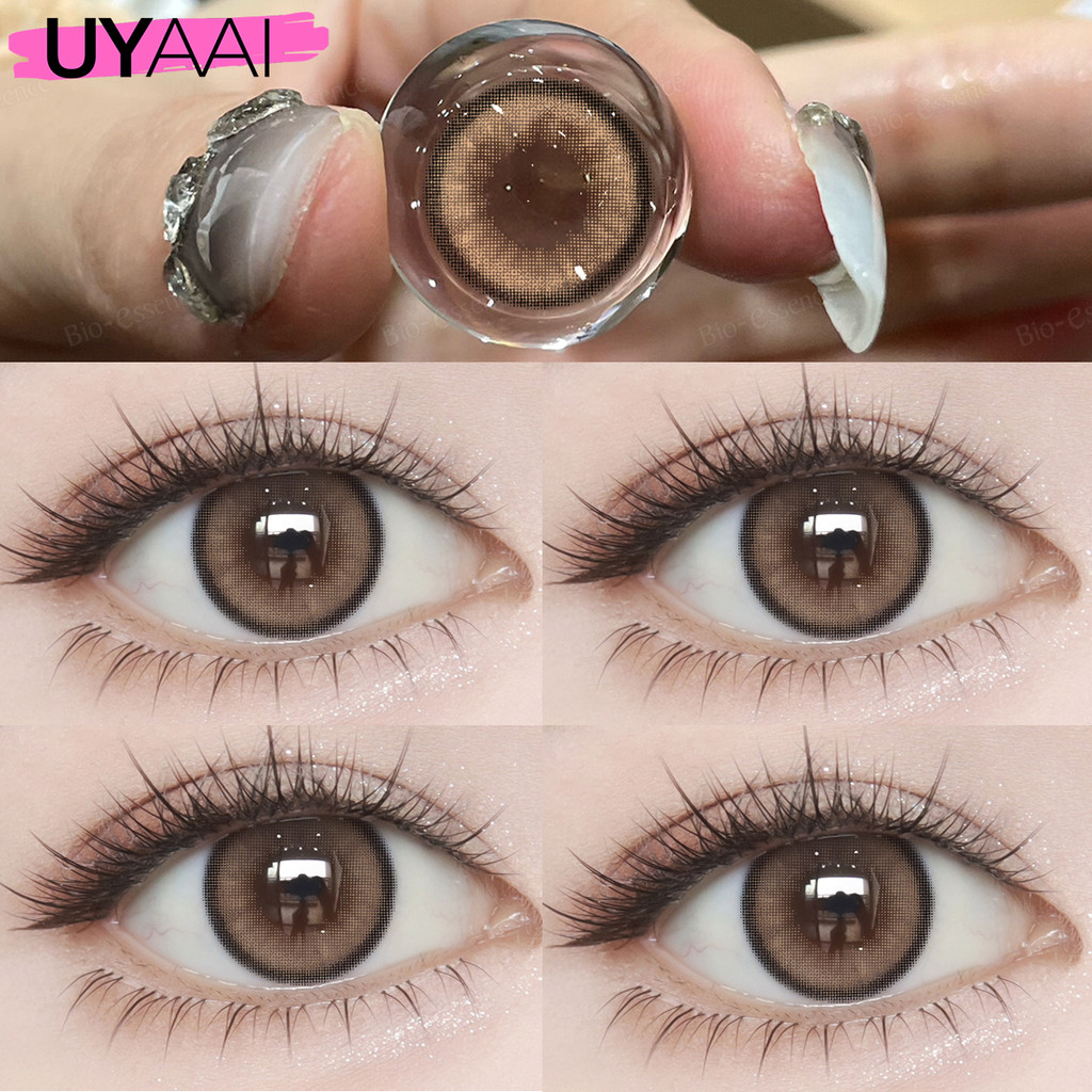 【HOT】คอนแทคเลนส์ UYAAI x FRESHLADY คอนแทคเลนส์ตาหวาน Natural สีน้ําตาลมุก 14~14.5 มม 0.00~-6.00