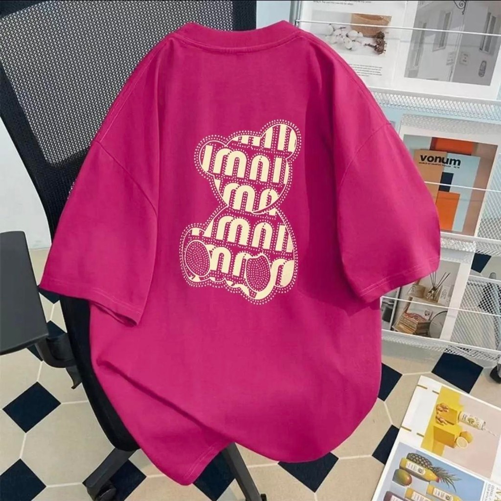 T42.SHOP สื้อยืด oversize เสื้อแฟชั่น เกาหลี สตรีท ใส่สบาย โคตรนุ่ม ผ้าคอตตอน100% ลาย “MN BEAR”
