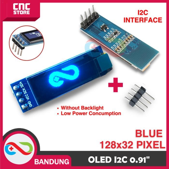 จอแสดงผล OLED 0.91 INCH 128X32 หน้าจอ LCD-A