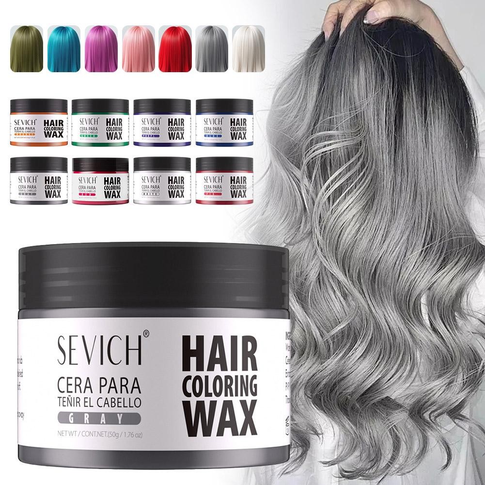 Sevich Hair Color Wax ย้อมแบบใช้แล้วทิ้งที่มีสีสัน Hair Paste สําหรับ Rapid Shaping Hair Wax