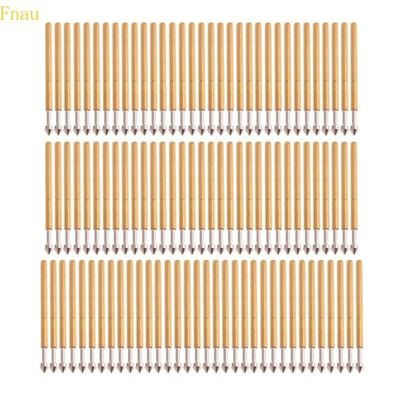 Fnau Test Probe ชุด 100 ชิ้นโลหะสปริง Test Probe Pin Current Rating 3A ทนทาน-