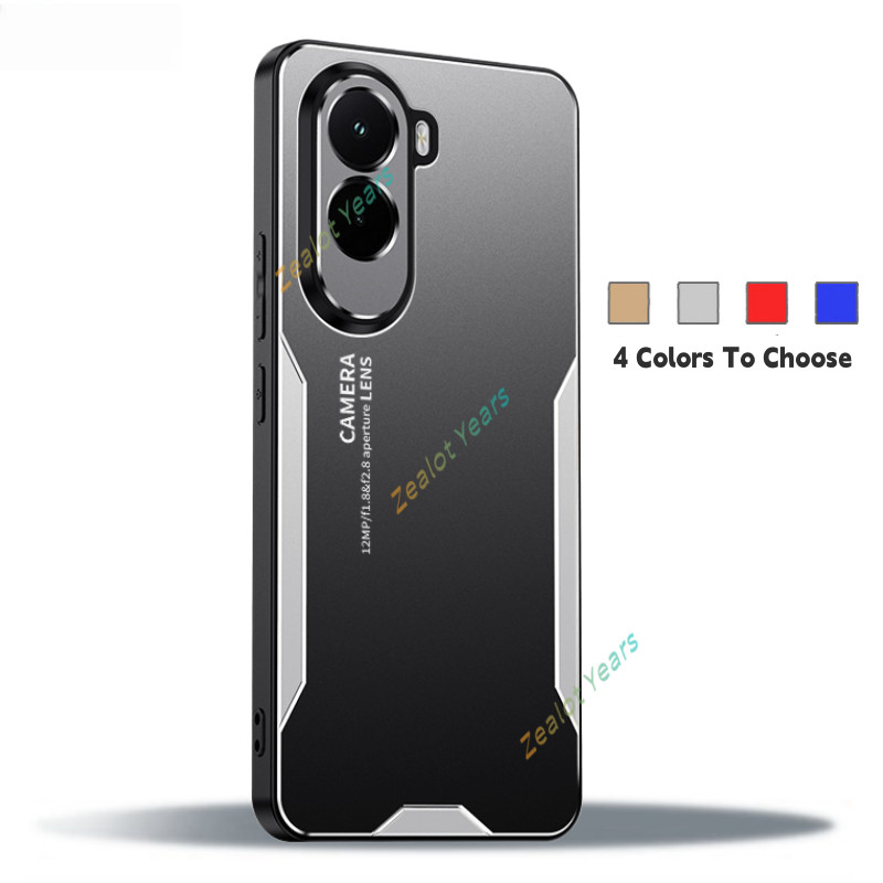 ปลอกสําหรับ Xiaomi Poco M7 4G เกราะอลูมิเนียมโลหะ Matte กันกระแทกเคสโทรศัพท์เลนส์ป้องกันปกหลัง