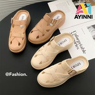 AIYINNI Sandal Wanita Modern Sandal EVA Fuji Sandal Datar Wanita