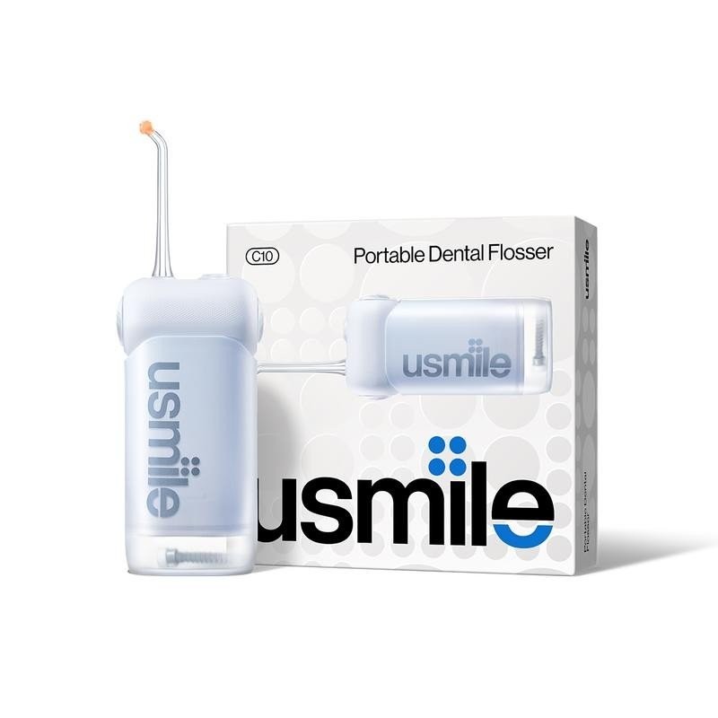 Usmile C10 Water Flosser 99.99% Plaque Removal พร้อม Guiding หัวฉีด, 4 โหมดเครื่องชลประทานในช่องปากไ