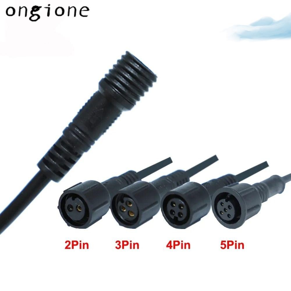 ONGIONE ชายหญิง LED Connector,สายสีดํา 2Pin 3Pin 4Pin 2Pin 3Pin 4Pin แจ็ค,ไฟ LED 20 ซม.IP67 สายไฟกัน