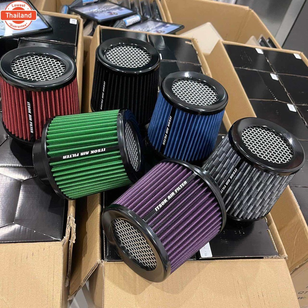 กรองอากาศแดูดสด ITS‘OK AIR FILTER สำหรัสายซิ่ง มี 4สี ขนาดปากกรอง 3นิ้ว กรองผ้าสามารถกถอดล้างทำความส