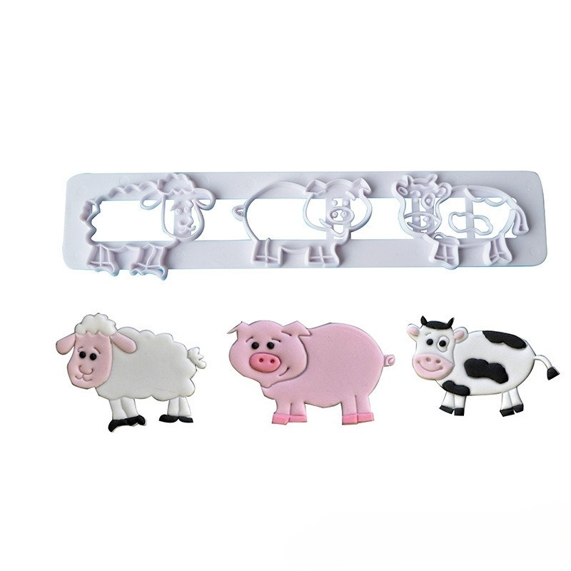 Sugarcraft สัตว์ fondant เครื่องตัดแม่พิมพ์เค้ก fondant แม่พิมพ์ fondant เค้กตกแต่งเครื่องมือ Sugarc