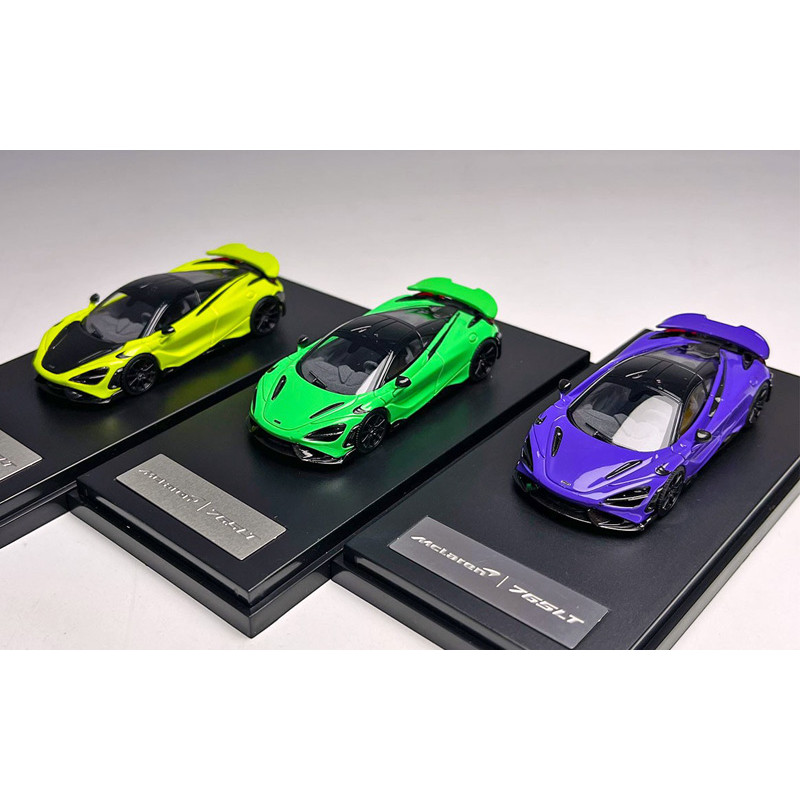 LCD British Supercar 1: 64 Mclaren Mclaren Mclaren 765LT โมเดลรถโลหะผสมจําลอง