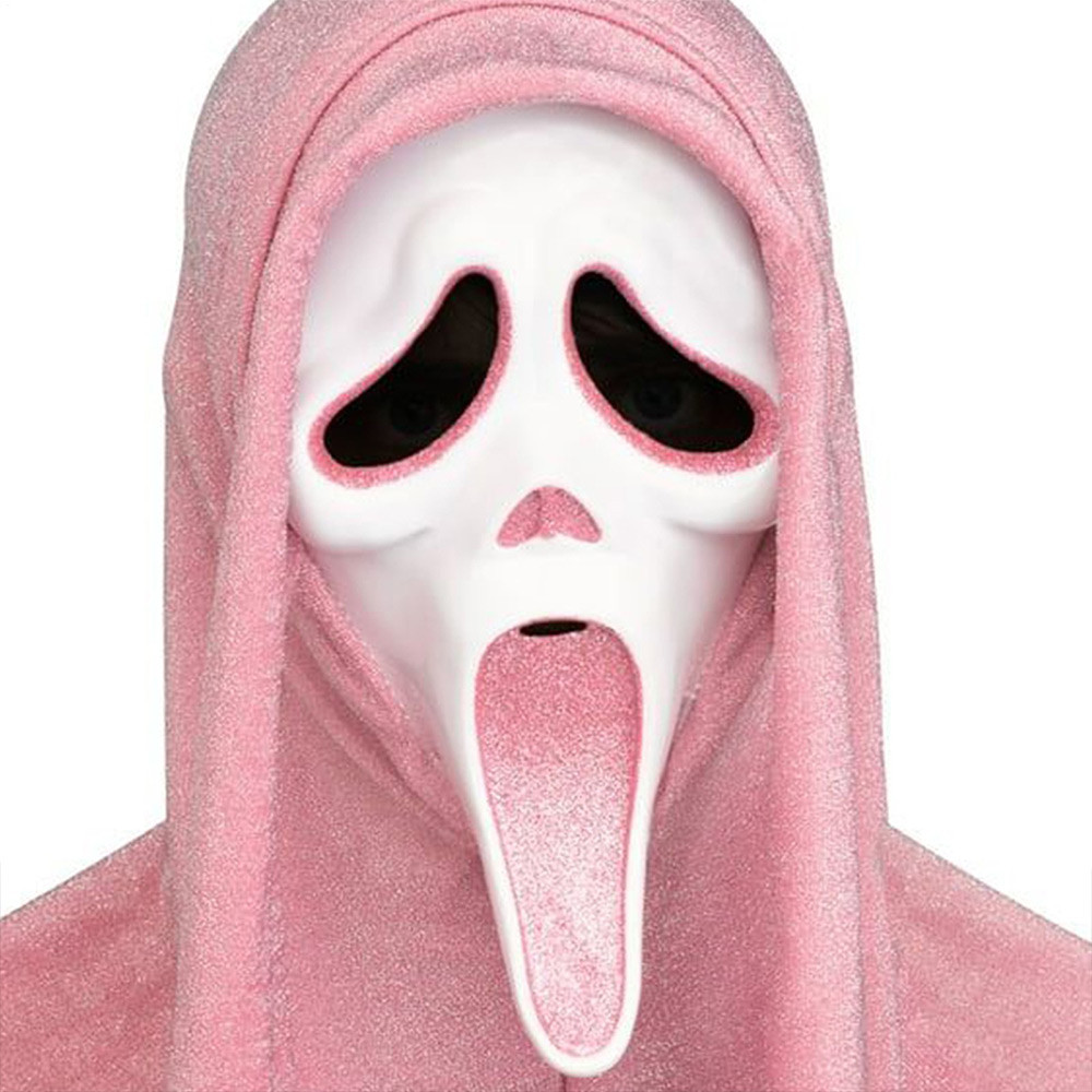 Screaming Ghost Face Mask Horror Spooky Halloween Ghost Face Headgear
