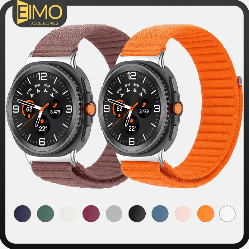 สายไนลอน for Samsung Galaxy Watch 9 8 40mm 44mm Classic 47mm 46mm สายรัดข้อมือกีฬาระบายอากาศ สายนาฬิกาเปลี่ยน