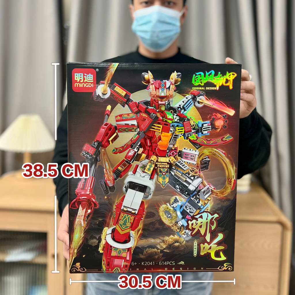 ของเล่นเด็กอินเทรนด์แห่งชาติ Mecha Building Blocks ใช้งานร่วมกับ Lego Splicing Building Blocks Nezha