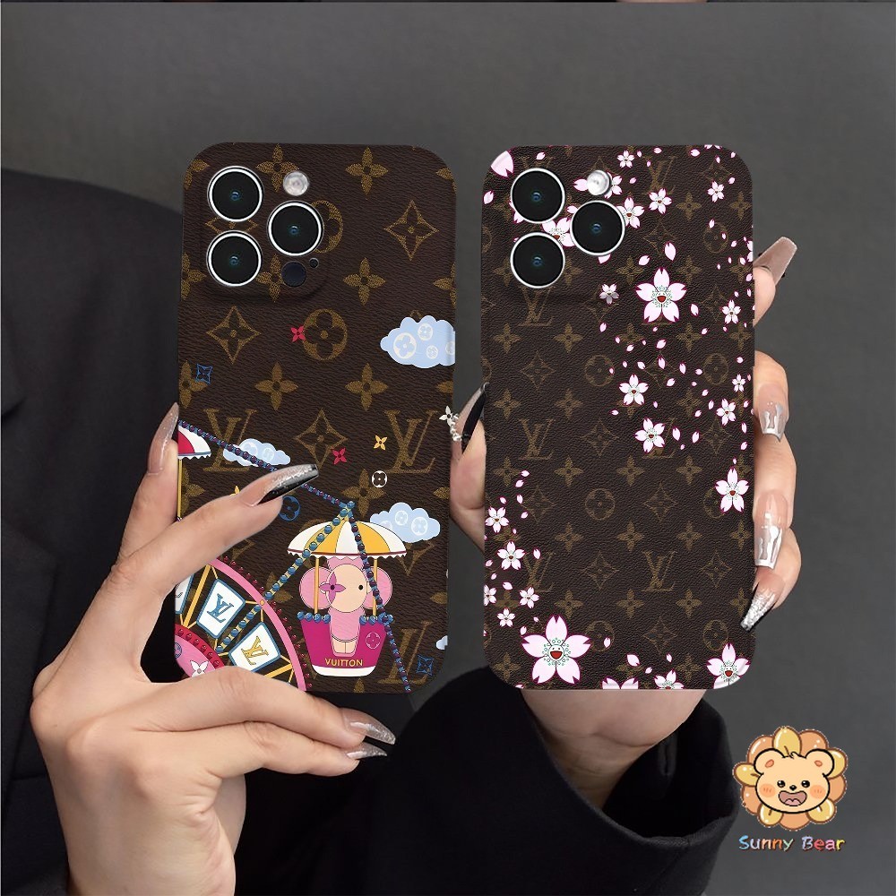 เคสไอโฟนiPhone 18 Pro Max 17แบรนด์แฟชั่น LVซิลิโคนเหลวโทรศัพท์มือถือกรณีFull-Bodyป้องกันกันกระแทกTPUยางนุ่มสําหรับiPhone 18 Pro Max 17 16 15 14 13 12 11 Pro Max 7 8 Plus XR XS