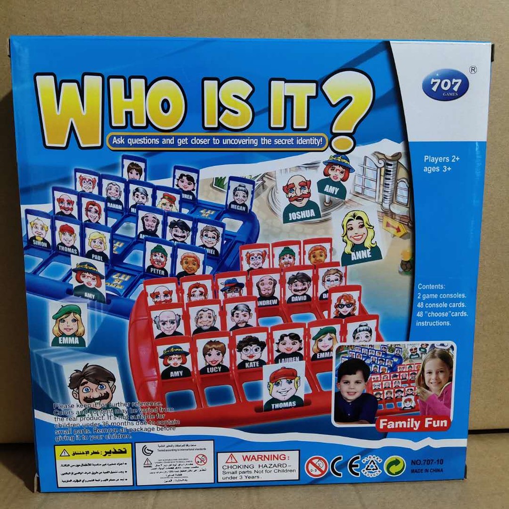 เกมบนโต๊ะสําหรับเด็ก GUESS Who ตัวละคร GUESS WHO GUESS Who เขาคือ WHO IS IT ของเล่นให้เหตุผลเชิงตรรก