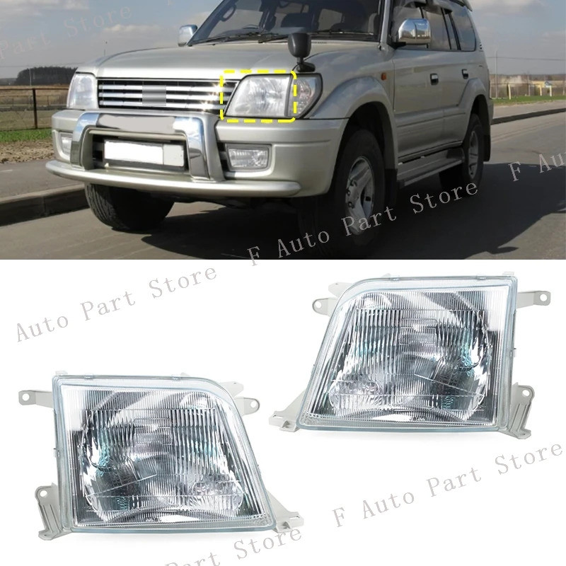 กันชนหน้าไฟหน้าไม่มีหลอดไฟสําหรับ Toyota Land Cruiser Prado 90 LC90 FJ90 RZJ90 KZJ90 1996 1997 1998 