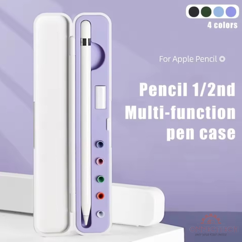 เคสเก็บปากกาอเนกประสงค์สำหรับ Apple Pencil 1 และ 2 ทนต่อรอยขีดข่วนและแรงกระแทก พร้อมช่องเก็บปากกาสไตลัส