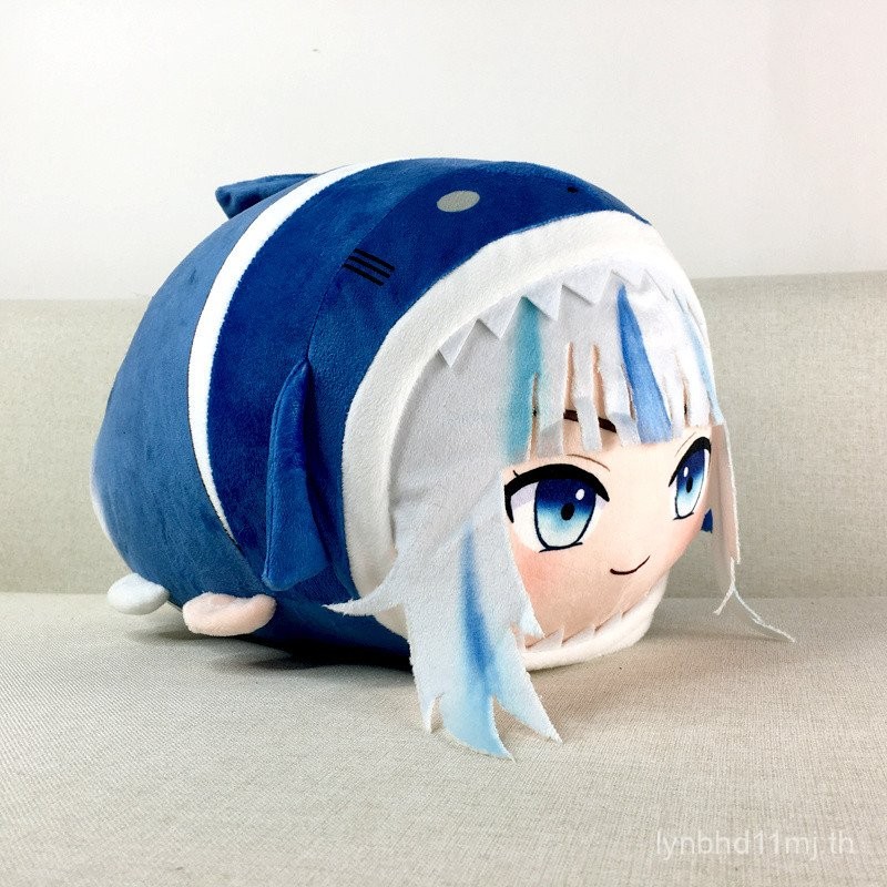 Gawr Gura รอบตุ๊กตาตุ๊กตา Plushie ตุ๊กตาของเล่นหมอน