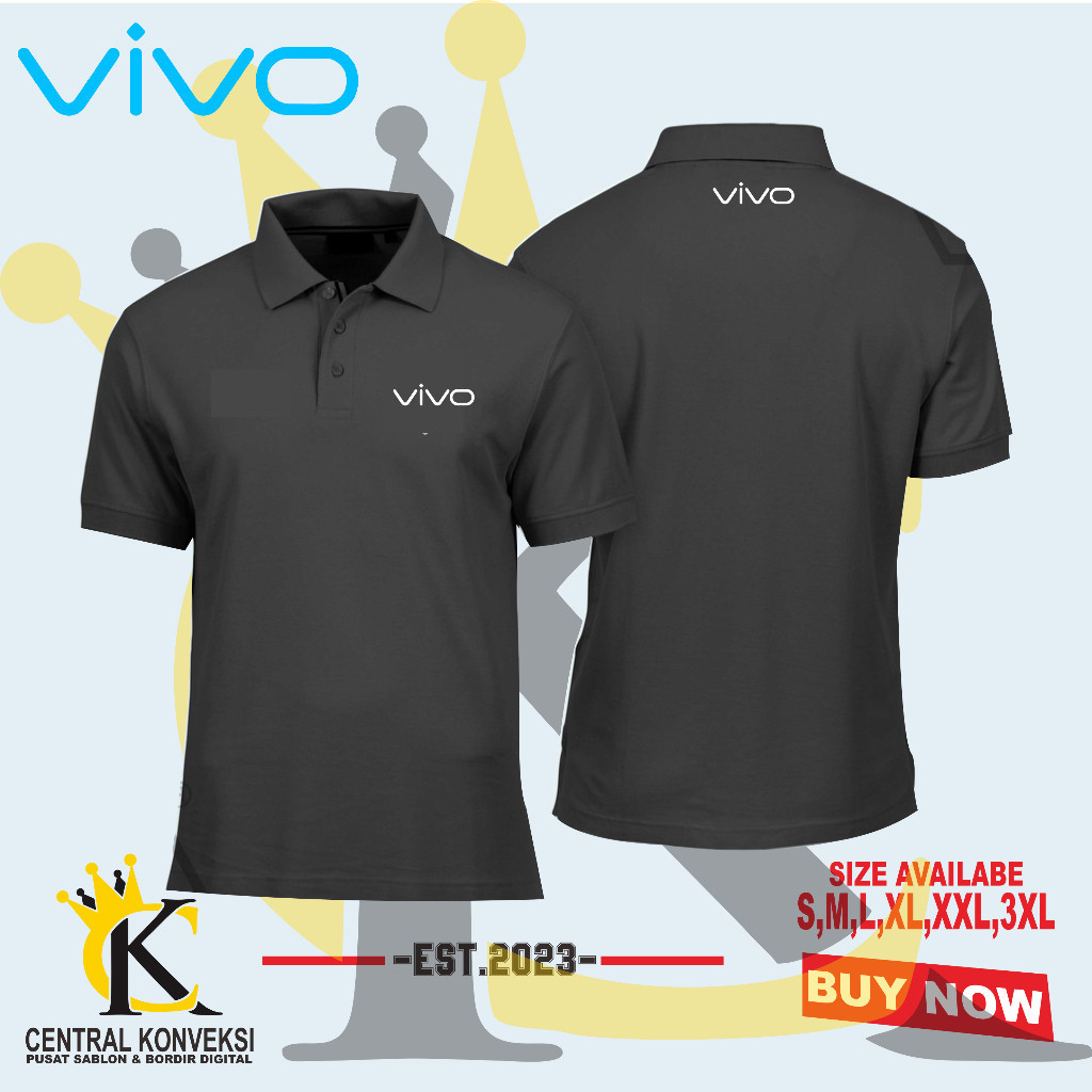 เสื้อโปโลสมาร์ทโฟน VIVO / เสื้อยืดคอปกสมาร์ทโฟน VIVO 100%