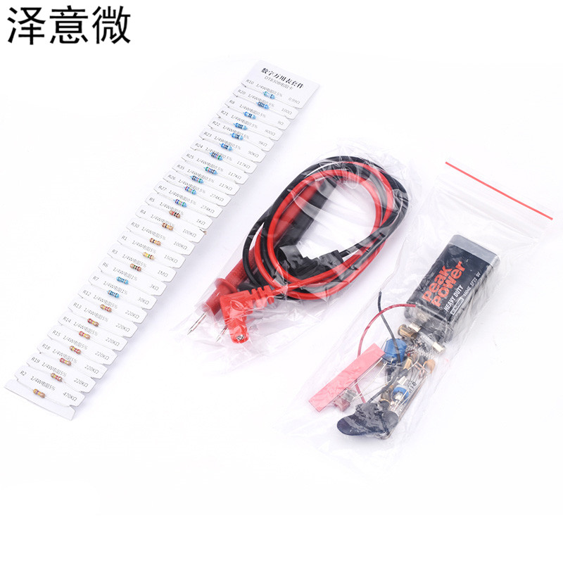 DT830B มัลติมิเตอร์แบบดิจิตอล 832 มัลติมิเตอร์ DT830D วัดไดโอดความต้านทานแรงดันไฟฟ้าพร้อมปากกาทดสอบแ