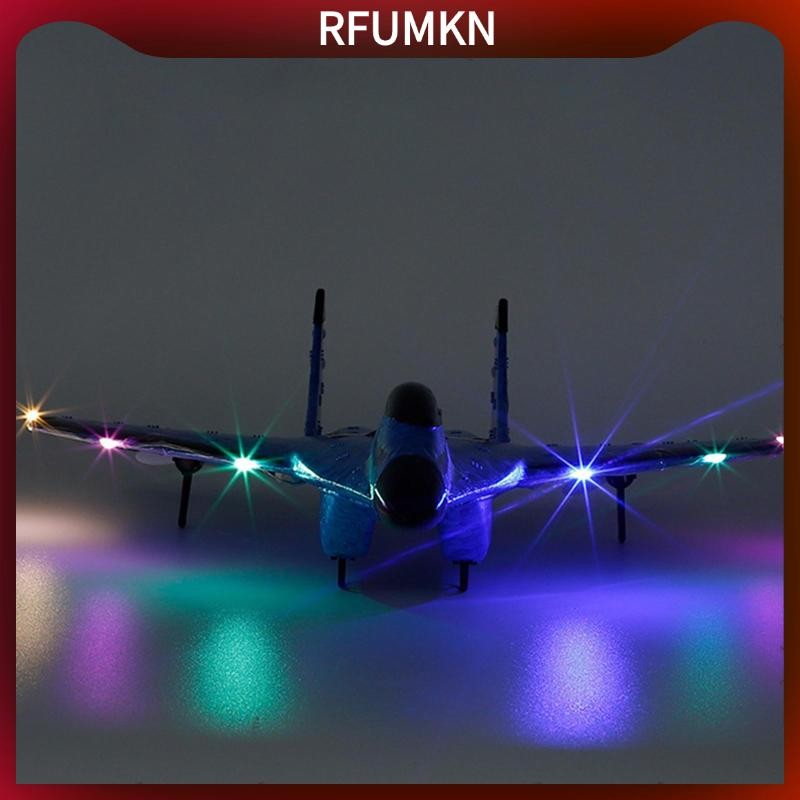[rfumkn] RC Plane Toy RC Glider Jet Fighter Model with Flash Light RC Foam Airplane Model