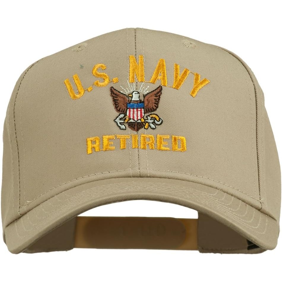 E4Hats.com US Navy Retired หมวกปักทหาร YQB6