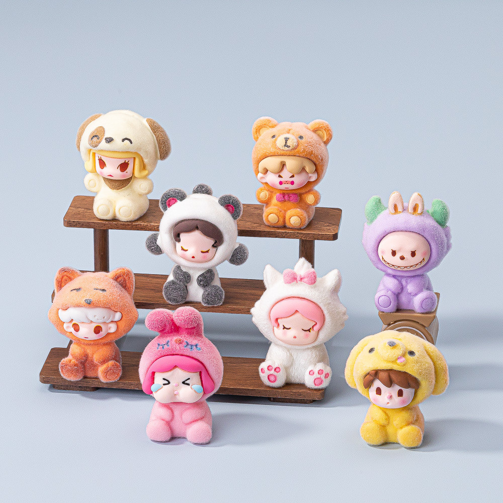 8 ชิ้นกํามะหยี่น่ารัก SP Family Baby เรซิ่น Charms สําหรับ DIY (8-306)888
