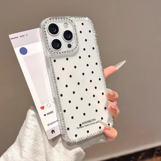 เคสโทรศัพท์มือถือ For iPhone 13 11 17 Pro Max Case For iPhone 16 15 14 12 13 pro max Air สร้อยข้อมือเพชรเต็มเส้น แวววาว
