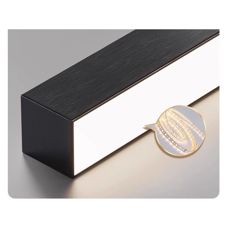 แสงสว่างสไตล์อิตาลีที่สง่างาม เรียบง่ายทันสมัย แสงสร้างสรรค์แถบยาว ไฟหลักในห้องนั่งเล่น โคมไฟเพดาน - รูปที่ 7