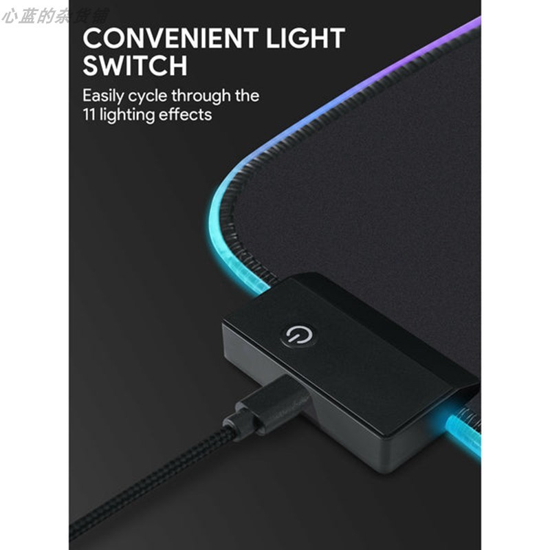 AUKEY AUKEY AUKEY RGB Game P7 แผ่นรองเมาส์ไฟต่างๆขยายแผ่นรองเมาส์ขนาดใหญ่ฐานยางกันลื่น