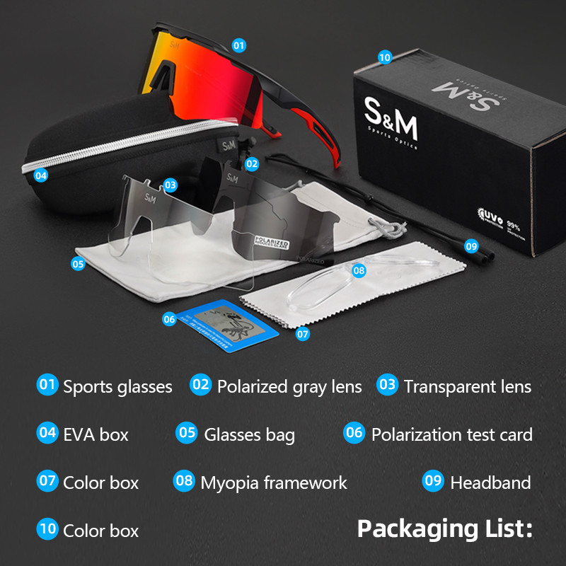 ส&ม 2025 แว่นตาปั่นจักรยานสีสันสดใสใหม่แว่นตาวิ่งมาราธอนมืออาชีพกันลมชายและหญิงเหมาะสําหรับกีฬากลางแจ้งแว่นตาปีนเขา 3 แพ็คแฟชั่นระดับไฮเอ - รูปที่ 6