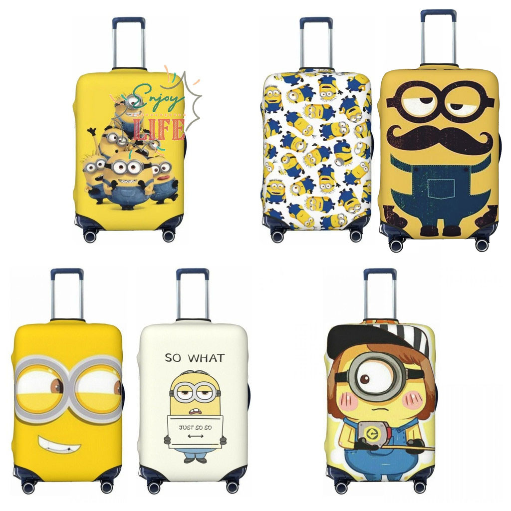 ผ้าคลุมกระเป๋าเดินทาง Minions ผ้าคลุมกระเป๋าเดินทางแบบล้างทําความสะอาดได้ N614 ราคา ถูกที่สุด ดีลบีเคเค