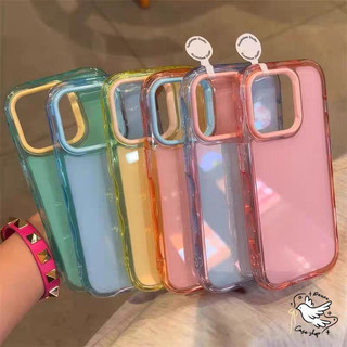 COD-ในไทย💥For iPhone 16 17 15 14 13 12 11 Pro Max 14 15 16 Plus 11 13 Pro เคสโทรศัพท์สีทึบเรียบง่ายนุ่มปกหลัง กันกระแทก