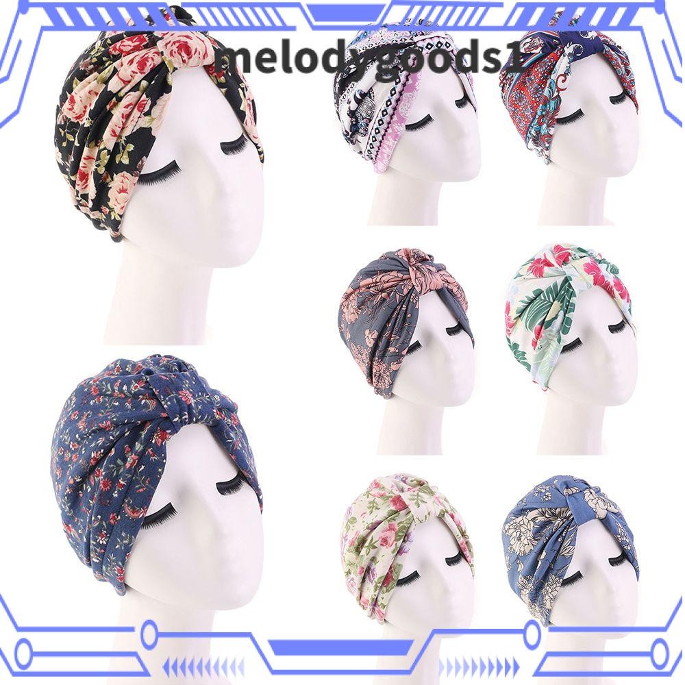MELODYGOODS Sleep Night Cap Bandana Cotton Satin Lining Head Cover Wrap Hat