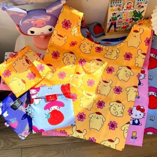 ใหม่การ์ตูน ทํานอง เคที แมว กระเป๋าช้อปปิ้งพับได้ความจุขนาดใ…