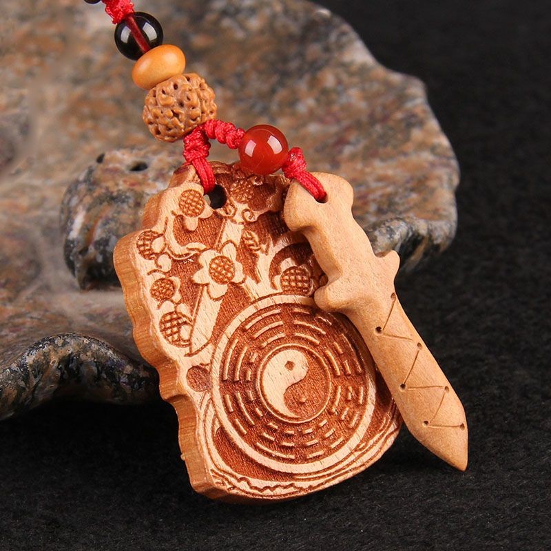 2025 สินค้าใหม่ Peach Wood Peach Blossom Cut พวงกุญแจ Seven Star Peach Blossom Cut Seven Star Peach 