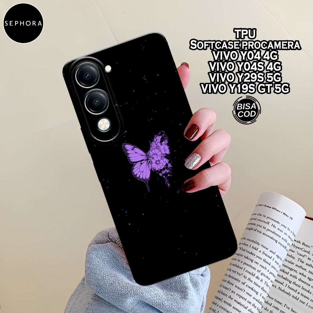 เคส VIVO Y04/Y04s/Y29s/Y19s GT - เคสแฟชั่นผีเสื้อ - เคส VIVO Y04/Y04s/Y29s/Y19s GT Softcase - เคสกล้