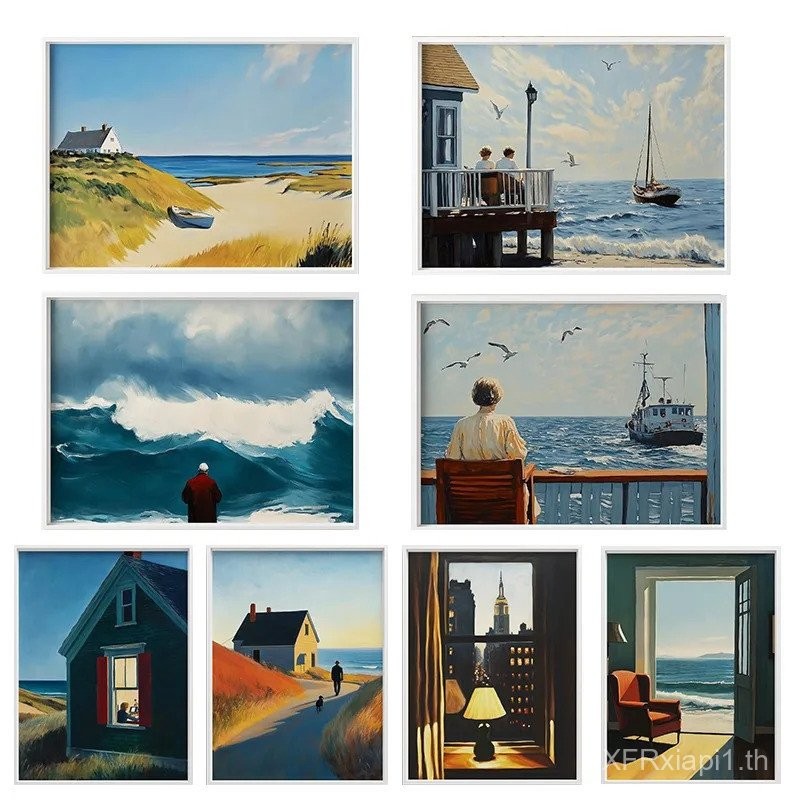 Edward Hopper Cityscape Poster พิมพ์สำหรับตกแต่งบ้าน ไม่มีกรอบ ของขวัญที่ดี