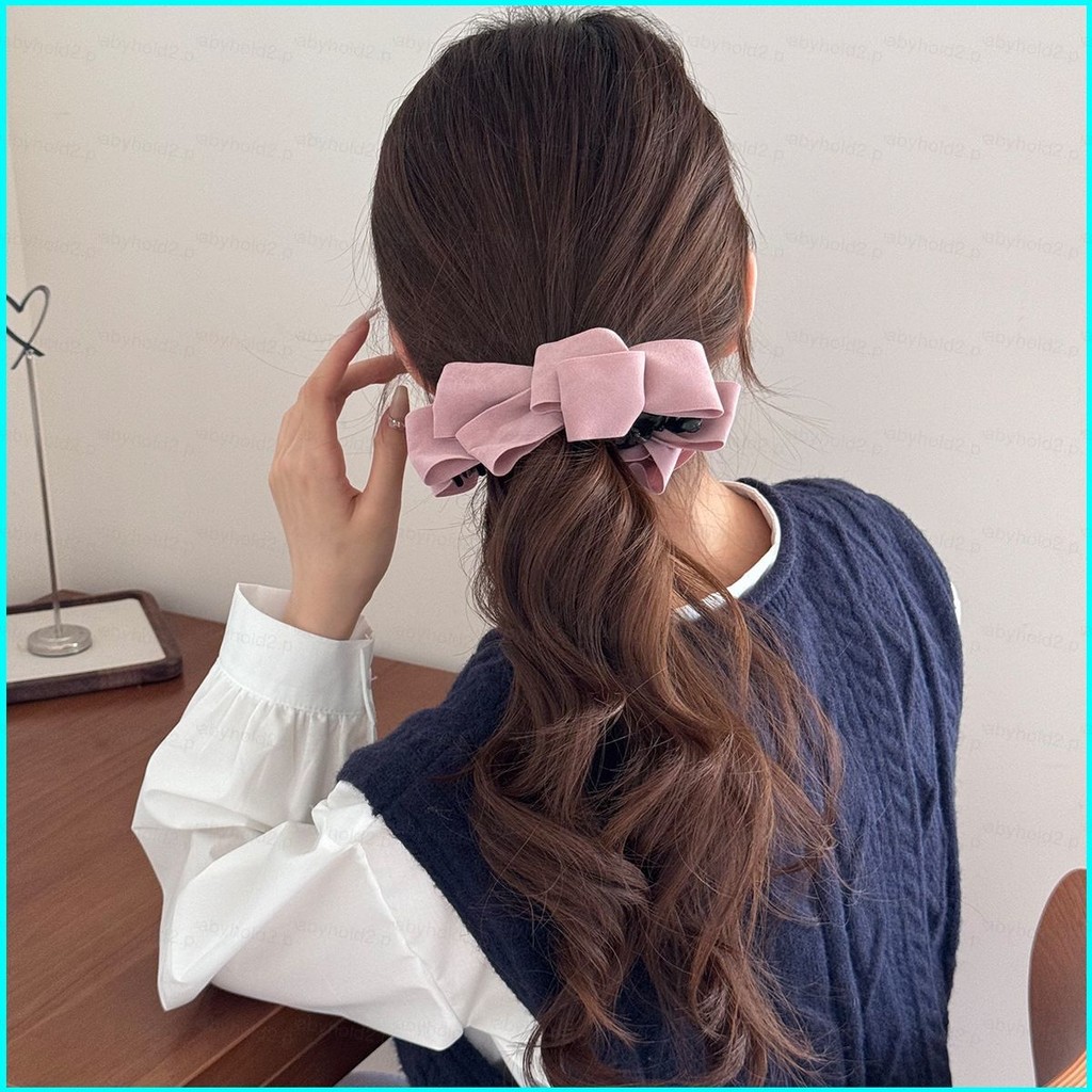 BY2 กิ๊บติดผมโบว์กํามะหยี่หนังหรูหราทนทานที่สมบูรณ์แบบสําหรับจัดแต่งทรงผมปาร์ตี้ทุกวัน