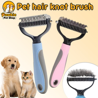Pets Fur Knot Cutter Dog Grooming Shedding Tools Cat dog Hair Removal Comb Brush Double sided Sikat Kucing