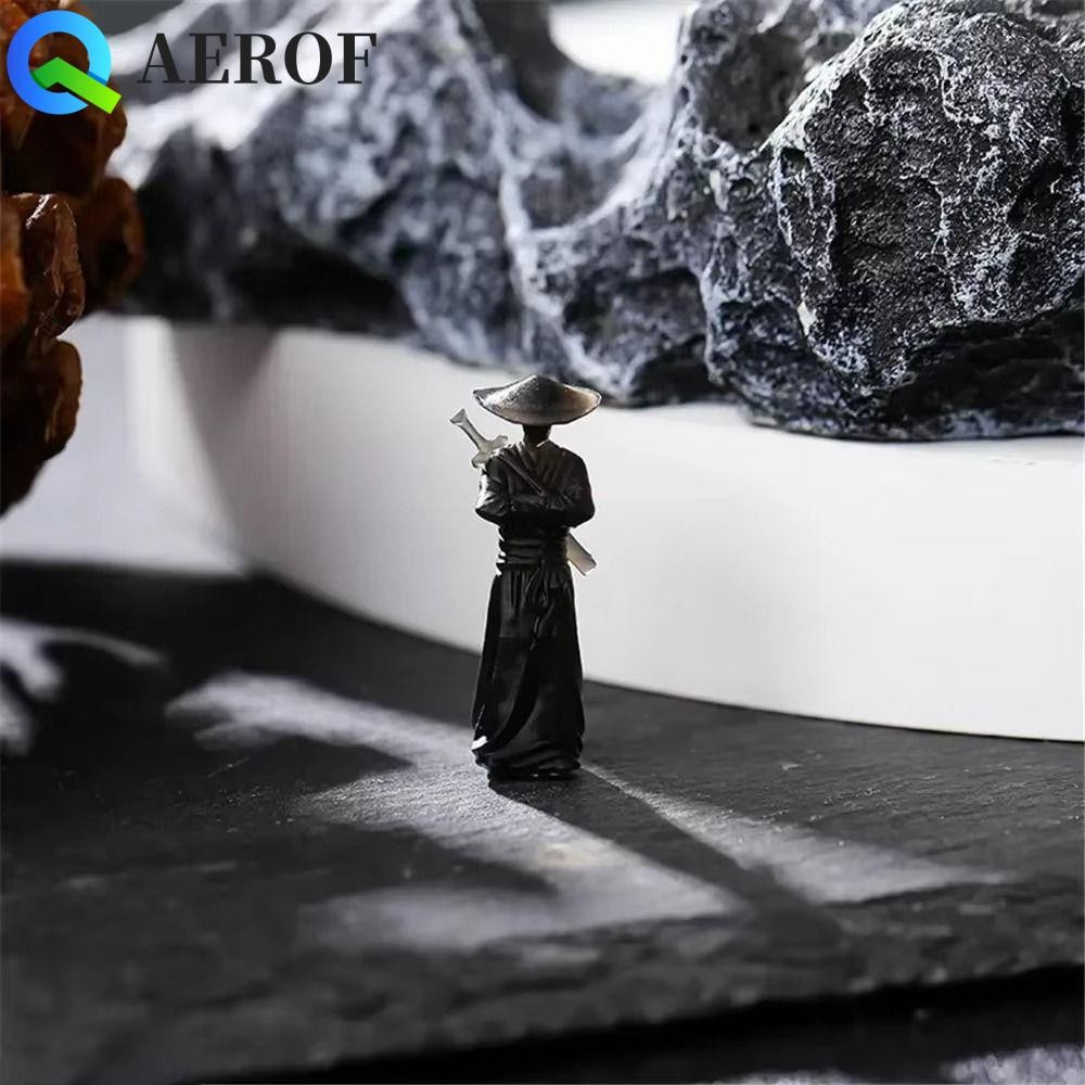 AEROF เซ็ตรูปปั้น 6 ชิ้น, ตัวละครจีนสไตล์การ์ตูน, traditional miniature swords storage box