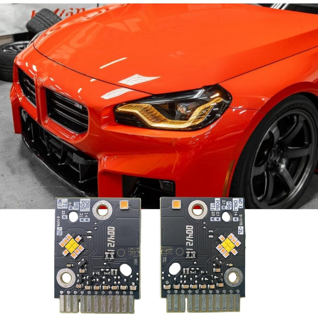 สีเหลือง DRL สําหรับ 2022-2024 B-MW 2 Series G42 M2 G87 230i 230ix M235i M240i LED ไฟหน้า, ไฟวิ่งกลา