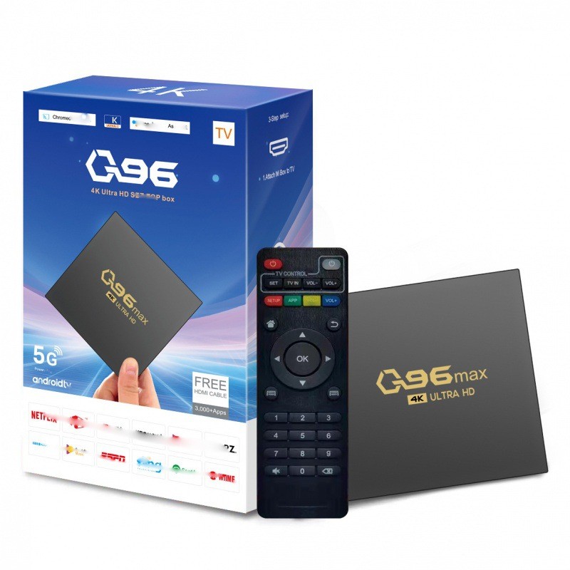 Q96MAX Android Video BOX 4K Internet TV Top BOX TV BOX เครื่องเล่นวิดีโอ 10.5
