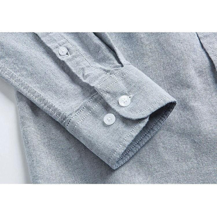 เสื้อเชิ้ตสแล็กฟิตสไตล์เกาหลี หลายสี (ขาว, ดำ, น้ำเงิน, เทา) - รูปที่ 3